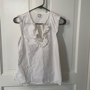 J. Crew White Sleeveless Blouse